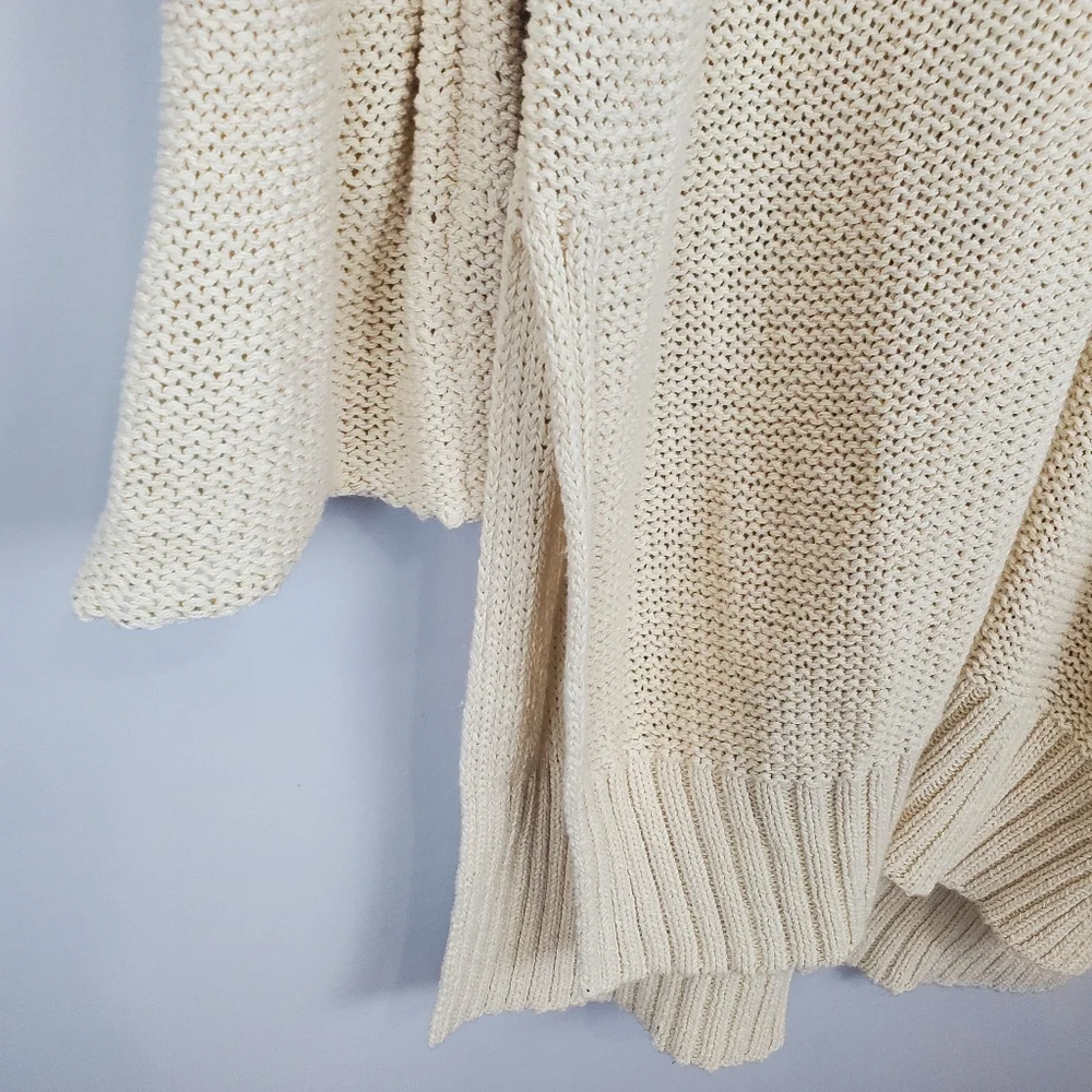 Free People We The Free Firefly Knit Tunic Top Sweater Size Small Cream